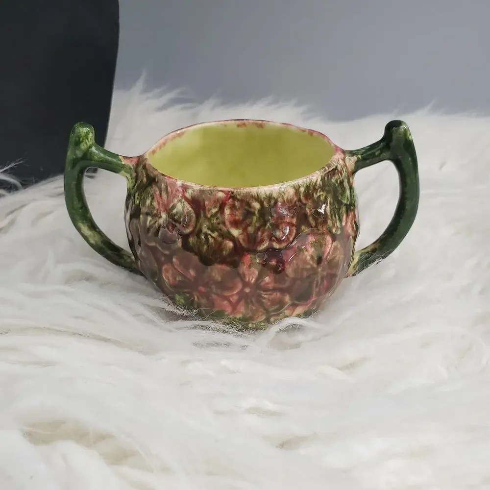Jamieson Ceramics San Juan Capistrano Majolica Creamer/Sugar Bowl Set